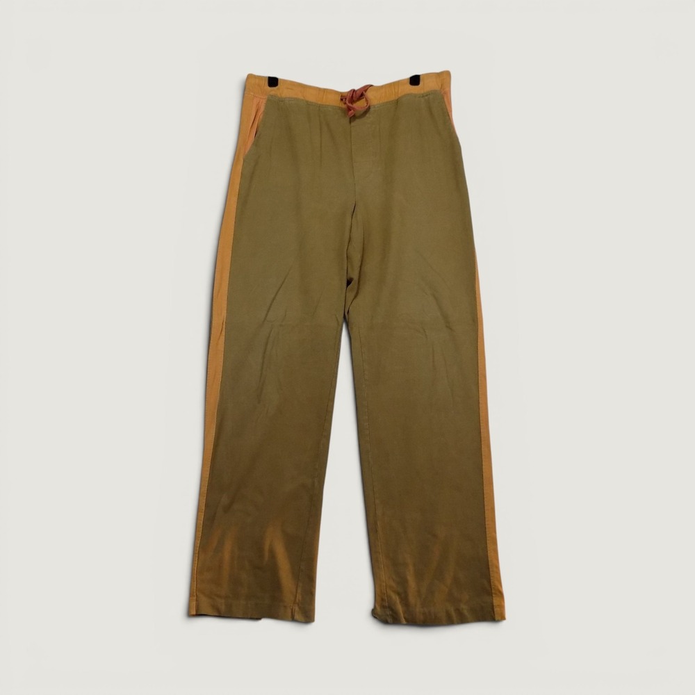 Territory Ahead Pants Mens XL Brown Olive Relaxed Wide Leg Cotton Comfort Boho